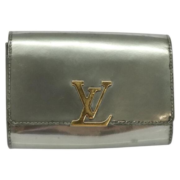 LOUIS VUITTON Vernis Pochette Louise PM Clutch Bag Silver - Picture 13 of 16